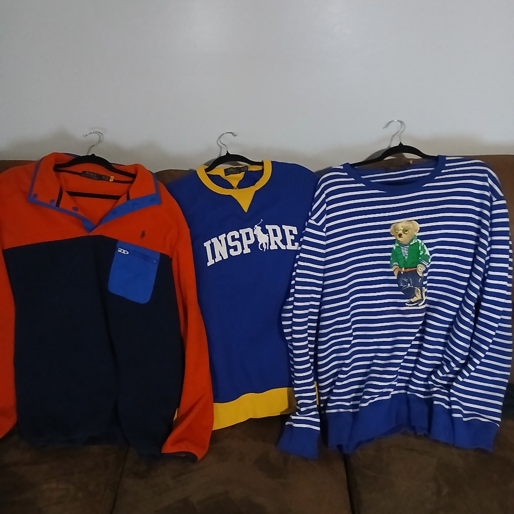 Lot of 3 Polo Ralph Lauren Sweaters.